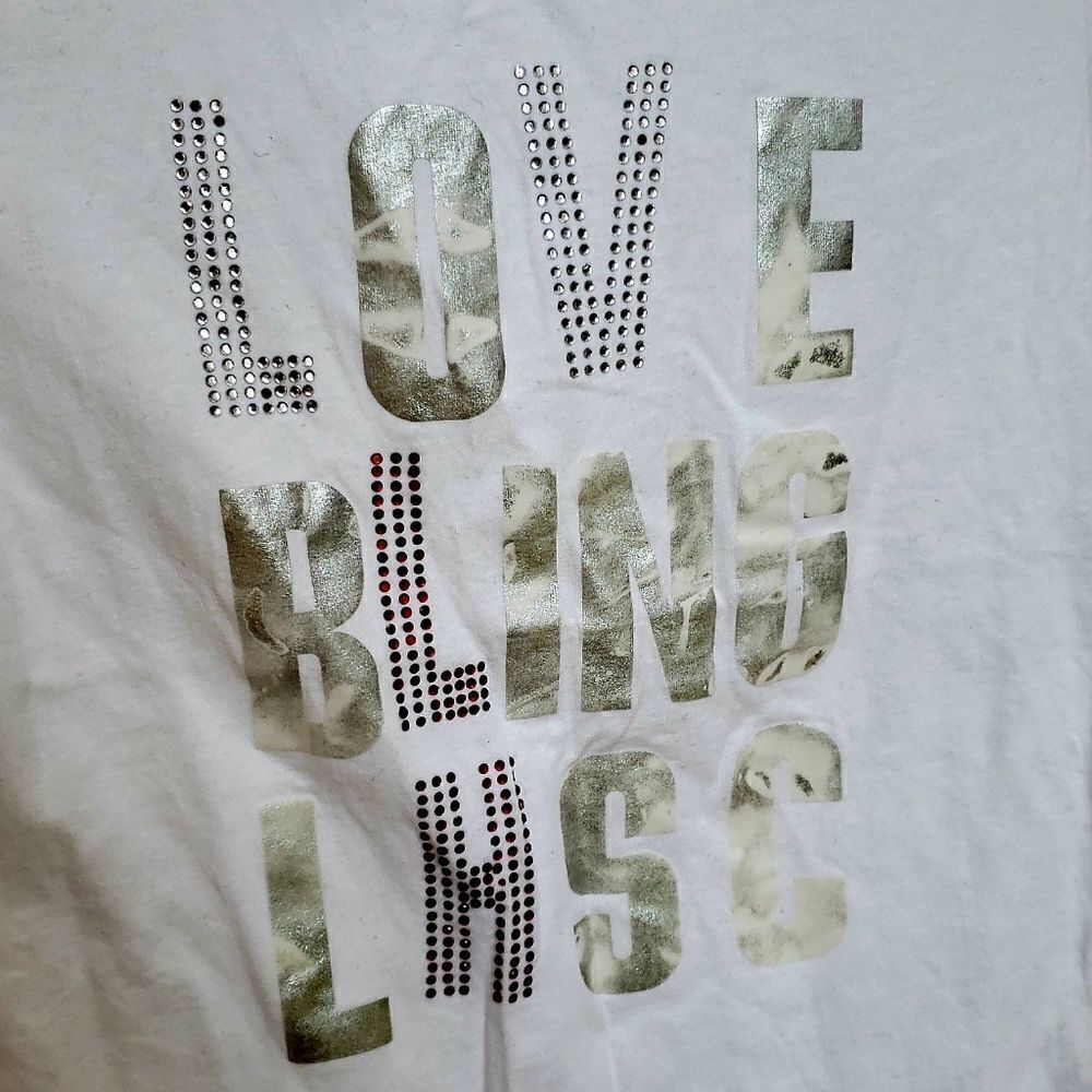 3/$20 Vintage bedazzled white top